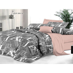 Комплект постельного белья Sateen De Luxe, Евро, Простыня - 220х240, под. - 200х220, наволочки 2 шт. 50х70, знаток