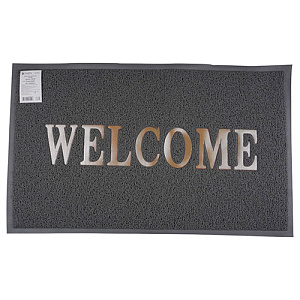 Коврик придверный 50*80см WELCOME пористый Серый