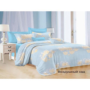 Комплект постельного белья Satin collection Евро, воздушный сад