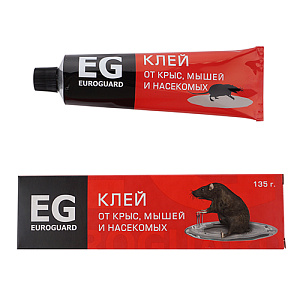 Средство от крыс, мышей, насекомых Euroguard 135гр КЛЕЙ, 5/50