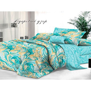 Комплект постельного белья Sateen De Luxe, Евро, муаровый узор