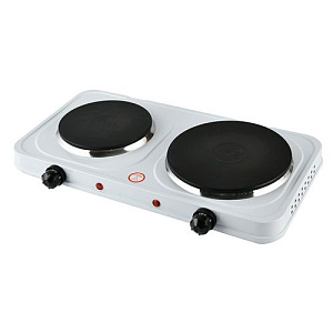 Электрическая плита MAXTRONIC MAX-AT-WSH2, 2 конфорки, 1000В+1500В, 155мм+150мм, белая