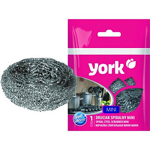 Губка для посуды металл спиральная МИНИ YORK, 10/300