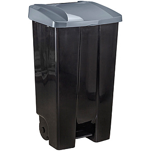 Бак 110 л IDEA М 2395, с педалью на колесах, серый