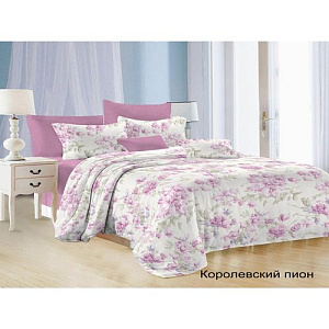 Комплект постельного белья Satin collection 1,5-спальный, королевский пион