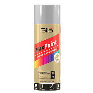 Эмаль аэрозольная серый RAL7040 520мл Sila Home Max Paint, 1/12