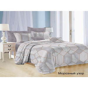 Комплект постельного белья Satin collection 1,5 спальный, морозный узор