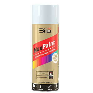 Эмаль аэрозольная белый глянцевый RAL9003 520мл Sila Home Max Paint, 1/12