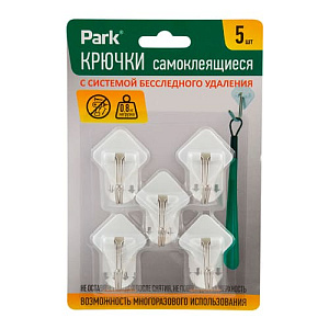 Крючки самоклеящиеся, 5 шт, 1/24