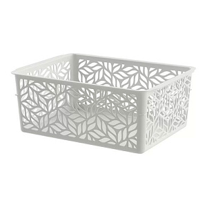Корзинка универсальная 1.4 л Homver Linden 221313021/03, 190х140х75 мм, светло-серая