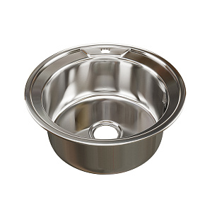 Мойка круг d 49, 0, 6 вып 3 1/2 MIXLINE, глуб чаши 17см с сифоном