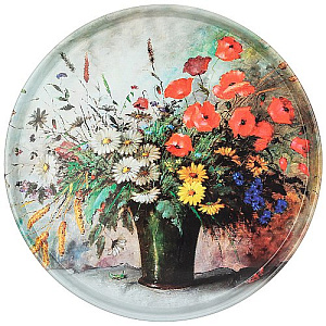ПОДНОС СЕРВИРОВОЧНЫЙ AGNESS, ПОЛЕВЫЕ ЦВЕТЫ, 33*2, 1 СМ