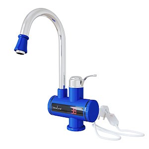 Проточный водонагреватель WH-003 BLUE, 3, 3 кВт, УЗО, кухня, индикатор темп MIXLINE