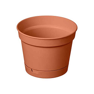 Горшок для цветов 0.7 л Homver Mint 221611832/01, 120 мм, с поддоном, терракотовый