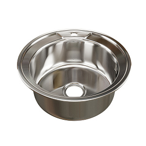 Мойка круг d 51, 0, 8 вып 3 1/2 MIXLINE, глуб чаши 18см с сифоном