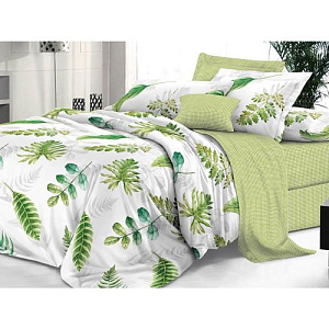 Комплект постельного белья, Sateen De Luxe, 1, 5 спальный Грин