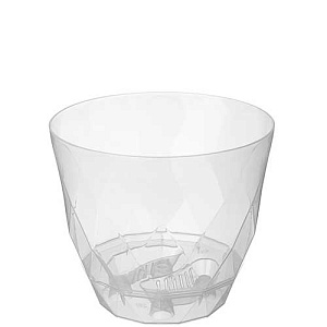 Горшок для орхидей 1.3 л Homver Laurel 221615001/00, 145 мм, с поддоном, бесцветный