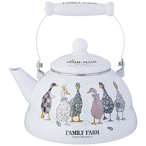 ЧАЙНИК AGNESS ЭМАЛИРОВАННЫЙ СЕРИЯ, FAMILY FARM,  3 Л