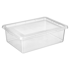 Ящик для хранения 26 л Homver Palm 221300601/00, 550х396х172 мм, бесцветный