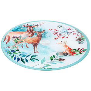 ТОРТОВНИЦА ВРАЩАЮЩАЯСЯ, ЗИМНЯЯ СКАЗКА, ДИАМЕТР=32 СМ.ВЫСОТА=3 СМ