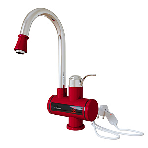 Проточный водонагреватель WH-003 RED, 3, 3 кВт, УЗО, кухня, индикатор темп MIXLINE