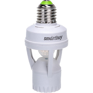 Датчик движения инфракрасный 60Вт Smartbuy Е27, до 6м, IP20, 1/100