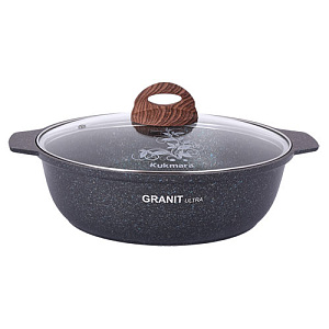 Кастрюля жаровня 3. 0 л, со стекляной крышкой, АП жго31а KUKMARA линия Granit ultra, original, 1/5