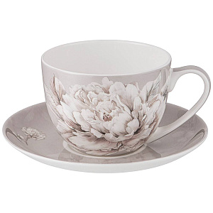 ЧАЙНАЯ ПАРА LEFARD, WHITE FLOWER, 330 МЛ СЕРАЯ, КОР=24НАБ.