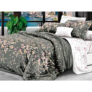 Комплект постельного белья Sateen De Luxe 2-спальный макси, туманное утро